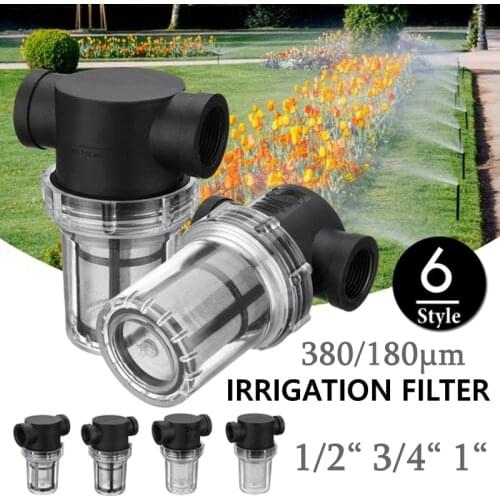 40/80 Mesh Garden Water Connectors Irrigation Pump Filter High Flow Garden Pipeline filter Kitchen Faucet Strainer Accessory