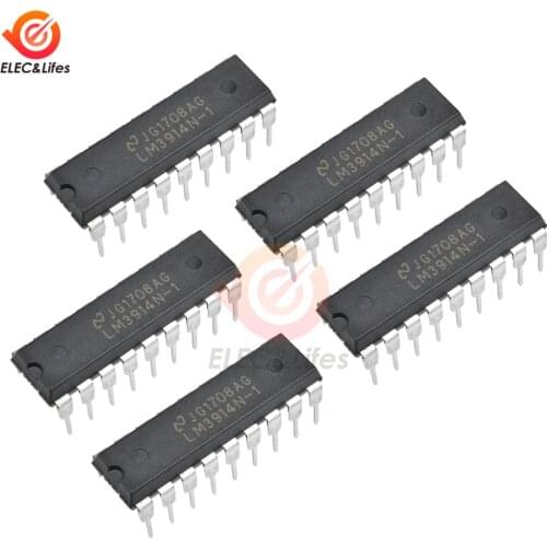 5Pcs New LM3914N-1 DIP18 DIP-18 LM3914N LED Lighting Display Driver IC Chip
