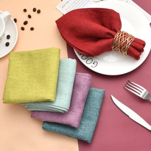 8Pc Upscale Restaurant Napkins Cotton Linen Fabric Napkins 48*48 Hotel Napkin Cloth Napkin Table Cloth Mat салфетки под тарелки