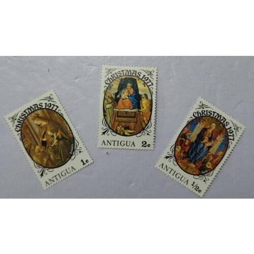 Antigua 1977 Christmas, Post Stamps Postage Collection