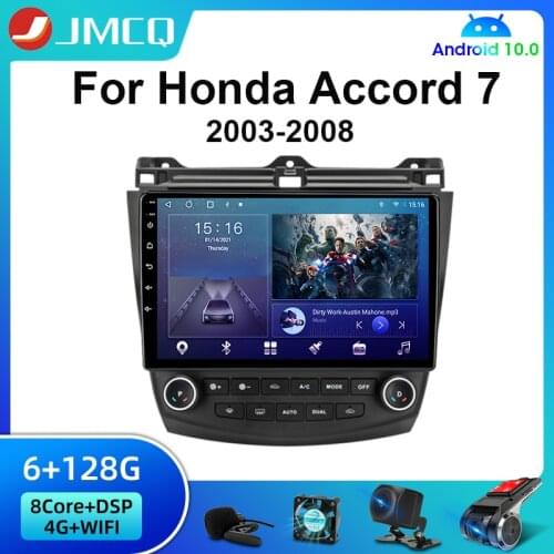JMCQ Android 10 Car Stereo Radio For Honda Accord 7 2003-2008 Multimedia Player Navigation GPS Auto 2 Din 4G+32G Head Unit RDS