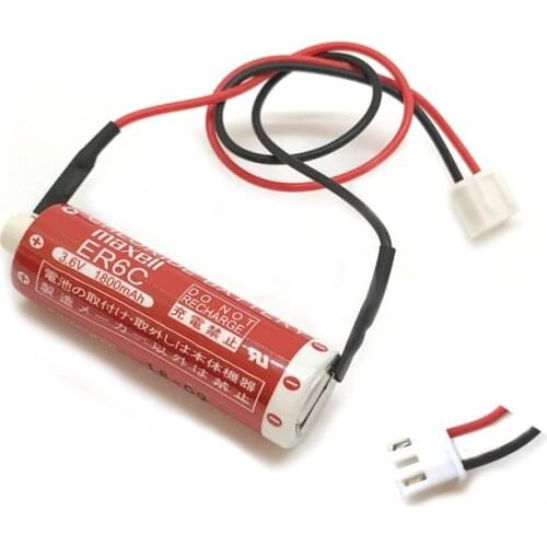 MAXELL AA 14500 ER6C 3.6V 1800mah Lithium Thionyl Chloride Battery PLC Batteries Cell With White Plug