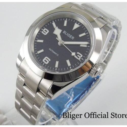 BLIGER New Arrival Polished 39mm Case Mechanical Self Winding Men Wristwatch MIYOTA Movement Mental Watch Band