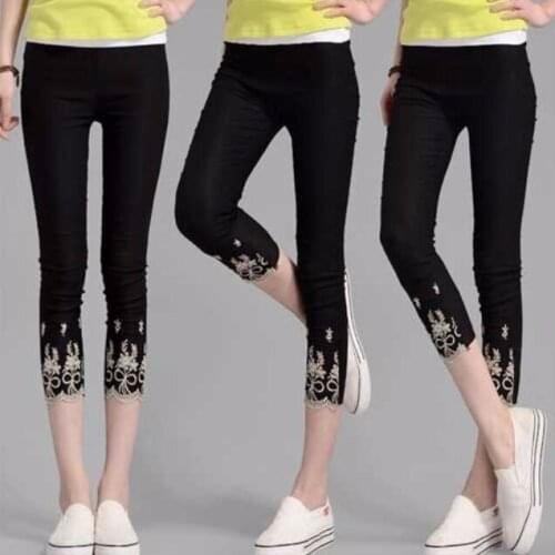 Summer Women Casual Thin Capri Pants Fashion Slim Office Lady High Waist Loose Pencil Pants Black White Plus Size 4XL