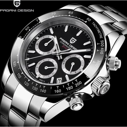 PAGANI DESIGN 2020 Top Brand Mens Watch Sapphire Glass Chronograph Stainless Steel Waterproof Quartz Watch Relogio Masculino