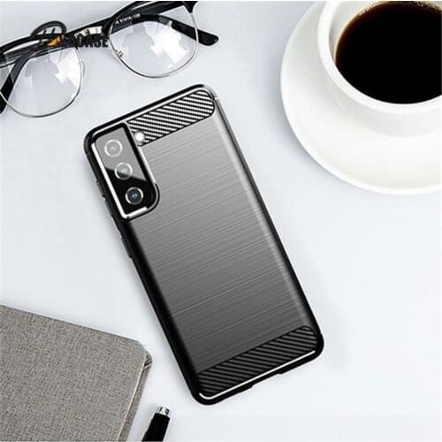 For Samsung Galaxy S21 Case Rubber Silicone Carbon Fiber Cover For Samsung Galaxy S30 Case For Samsung S21 Plus S21Ultra S30