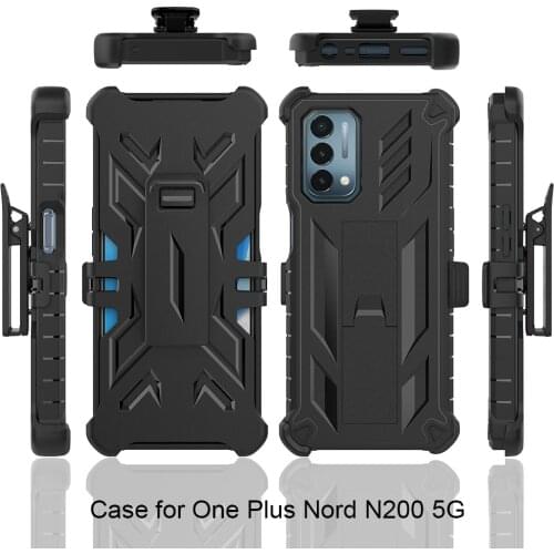 For OnePlus Nord N200 5G Belt Clip Holster Luxury Shockproof Heavy Duty Hybrid Armor Full Cover Case