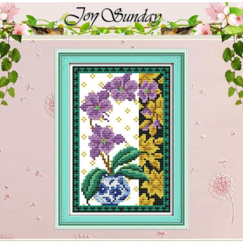 Urple flower Patterns Counted Cross Stitch 11CT 14CT Cross Stitch Set Wholesale Cross-stitch Kit Embroidery Needlework
