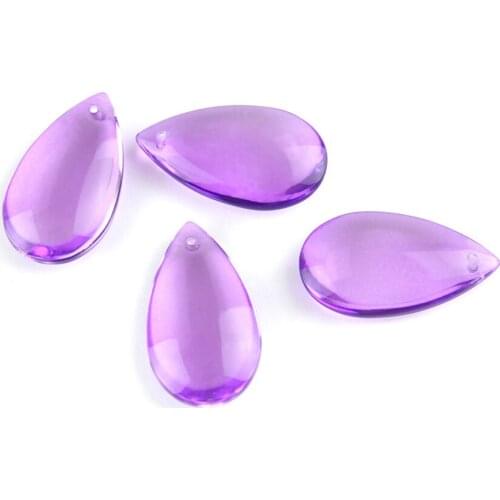Decorative Pendants 50mm 30pcs/Lot Tear Shape Violet Crystal Chandelier Lighting Pendants For Diy Chandelier Products Hot Sale