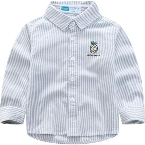 Childrens shirts, spring and autumn, striped tops, big boys, boys and girls, casual shirts, baby bottoming shirts, out clothes