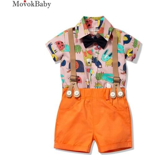 Boy Printed Clothes Baby Newborn Children Rompers Suit Cute Short-sleeves Boys Outfits My First Birthday Gift 3 9 12 24 Months