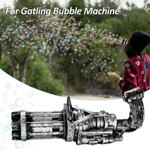 2-in-1 Kids Gatling Electric Bubble Gun Toys Summer Automatic Soap Water Bubble Machine For Children Toddlers Outdoor Toy