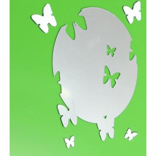 Funlife Creative three - dimensional mirror wall paste oval butterfly acrylic wall paste ps mirror stickers can be moved sticker