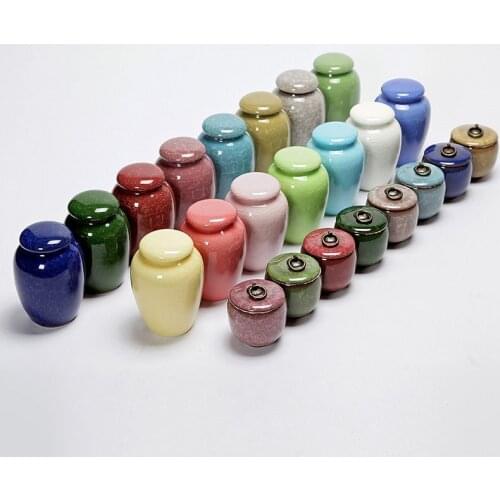 Crackled Glaze Ceramic Storage Bottle & Jars Tea Box Tea Spice Sugar Jars Food Container miniature Kitchen Storage Canister