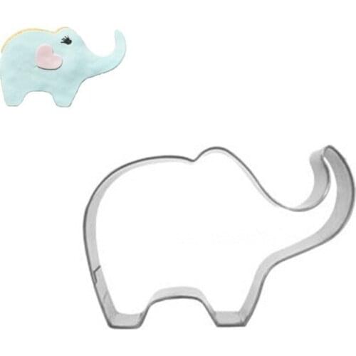 Elephant Cookie Tools Cutter Mould Biscuit Press Icing Set Stamp Mold Stainless Steel Baking & Pastry Tools