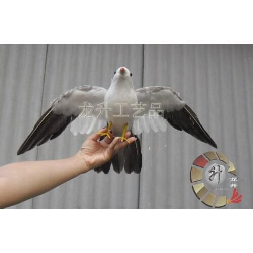 32x50cm artificial spreading wings Bird feathers seagull toy model home decoration Performing prop gift h1090