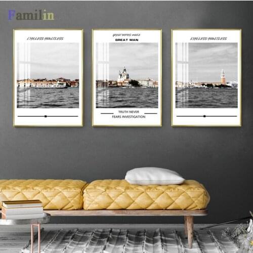 Canvas Painting Blue Sea And Sky Wall Art Nordic Posters And Prints Seascape Home Decoration Pictures For Living Room/Pop
