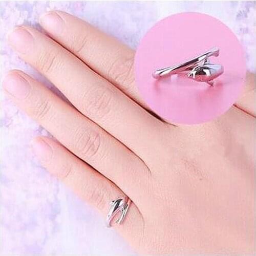 New Arrival Fashion Silver Plated Adjustable Rings for Women Engagement Ring Dolphin Dragonfly Rings Women Girls Loves Gift