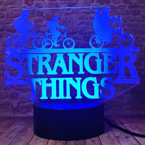 Flashing 3D Illusion LED Nightlight Colorful Desk Lamp Elveven Model Stranger Things Figure Toys for Boys