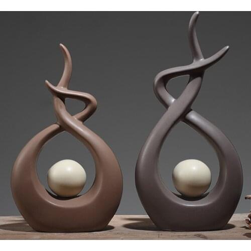 Minimalist ceramic statue home decor crafts room decoration handicraft ornament porcelain creative figurines wedding decorations