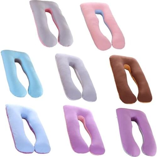 70*130 cm Big Size Pure Cotton Fabric Multifunction Pregnancy Pillow Case Cotton Comfort Soft Cover U-Type for Maternity Women