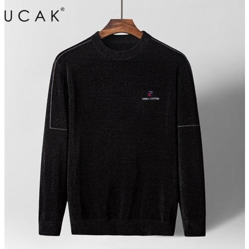 UCAK Brand O-Neck Sweaters MenS Clothing Winter New Arrival Winter Pure Cotton Sweater Men Clothes Pullover Pull Homme U1185