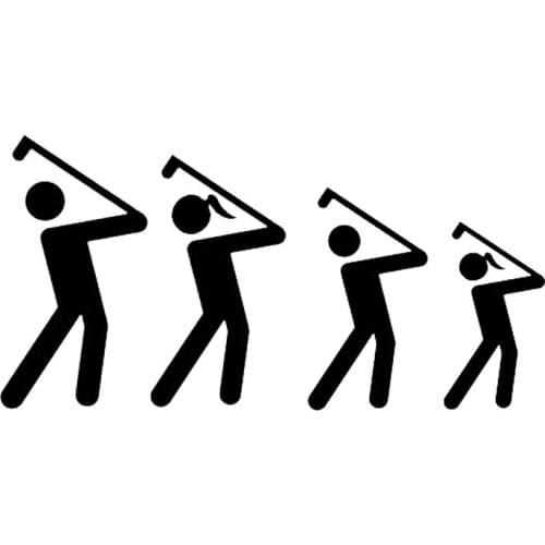 16*8cm For GOLFFAMILY DECAL STICKER for CAR TRUCK SUV VAN CART DRIVER PUTTER BAG CLUB WALL car accessories