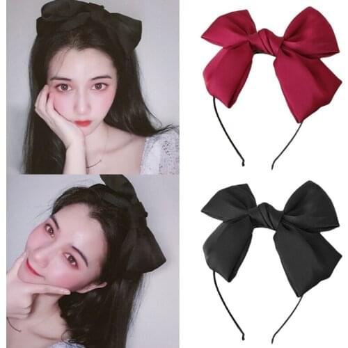 Hair Hoop Satin Bow Headband Ribbon Bowknot hair band