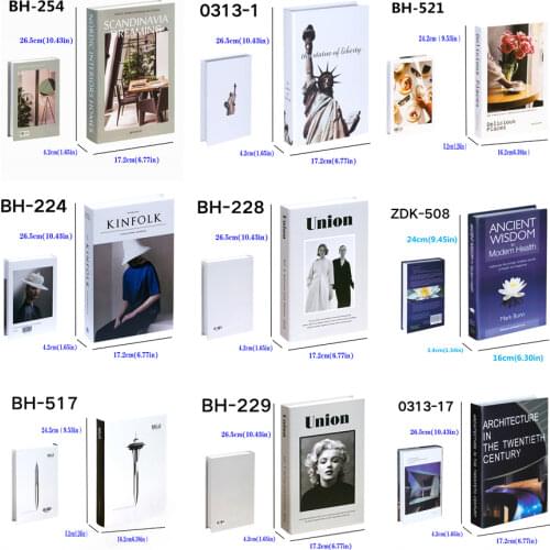 Modern Simulation Fashion Book Home Decor Club Hotel Model Room Study Fake Book Decoration For Living Room Furniture Decoration