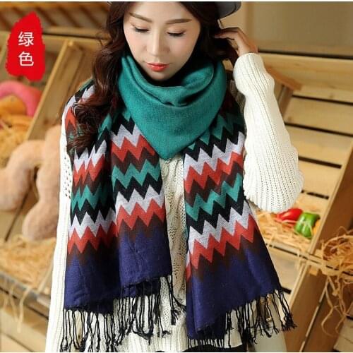 Pastoral Style Pashmina Two Sides Wear Women Scarves Cashmere Scarf Retro National Tippet Warm Print Shawl Scarf