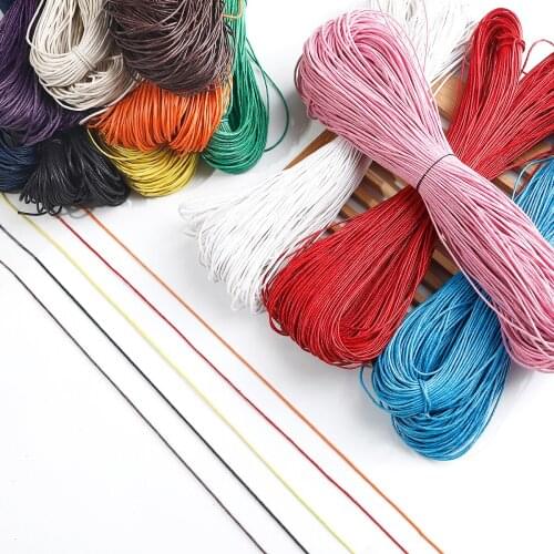 60 Meters/Lot 1mm Waxed Cord Thread String Polyester Cords for Jewelry Making Bracelet Necklace DIY Accessories
