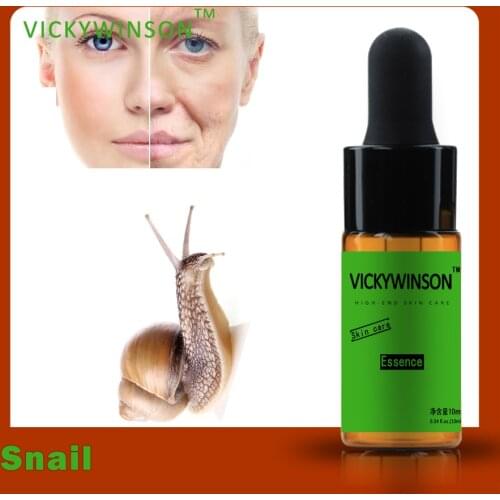 Snail essence 10ml Face Serum Moisture Cream Shrink Pores Skin Care Face Lift Tender Anti-Aging Whitening Wrinkle Removal cream