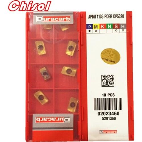 Cnc carbide milling insert APKT1135PDER DP5320 DP5420 milling blade tips cutting tools for steel & stainless steel