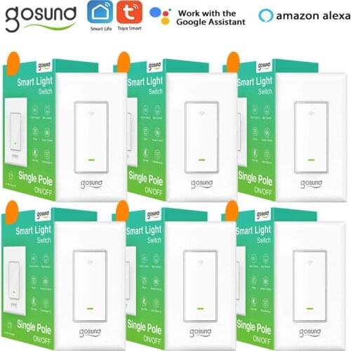 Gosund Smart Life App Control Smart Dimmer Switch, 120mm US Standard WiFi Smart Light Switch Work with Alexa and Google Home
