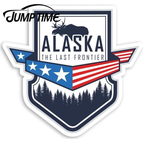 Jump Time Alaska Canada Vinyl Stickers - Travel Moose Luggage StickerDecal Car Window Bumper Car Accessories