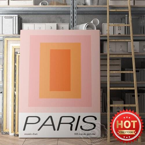 Paris 355 Rue De Gallerie Musee D'Art Exhibition Poster, Modern Simple Living Room Bedroom HomeDecor Mural, Originality Gift