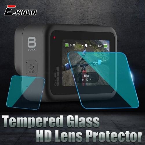 Tempered Glass For GoPro HERO9 HERO8 Black HERO5 HERO6 HERO7 Silver White Hero 5 6 7 8 9 LCD Screen Protector Camera Lens Film