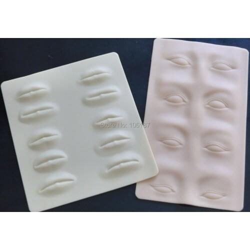 1PcTattoo 3D Cosmetic Permanent Makeup Eyebrow Eyes Practice Skin +1Pc Tattoo practice skin permanent makeup lips training skin