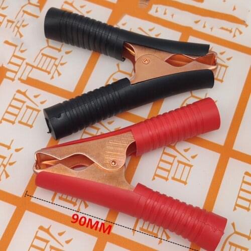 2Pcs Red+Black Car Alligator Clips Battery Clamps Crocodile Clip 100A Aligator Clips