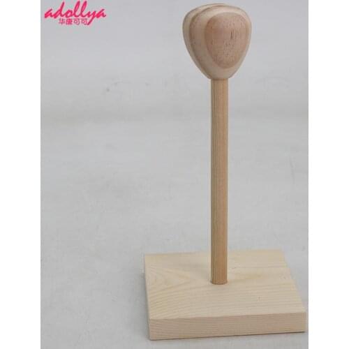 Adollya BJD Doll Accessories Wood Stand Doll Hair For Wooden Bracket 1/3 1/4 1/6 Headgear Model Display Storage Hair Cover