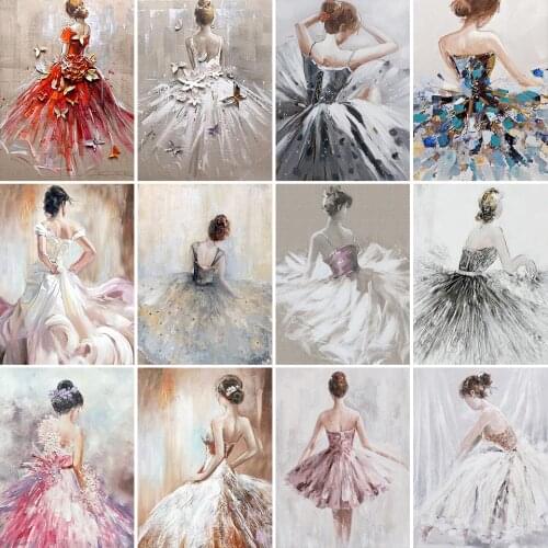 5D DIY Diamond Painting Ballet Woman Cross Stitch Kit Full Drill Square Embroidery Mosaic Art Picture Of Rhinestones Decor Gift