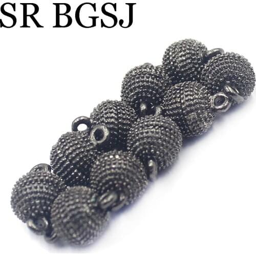 Free Shipping 10pcs 10mm Round Ball Vintage Black Jewelry Making DIY for Necklace Bracelet Magnetic Magnet Clasp