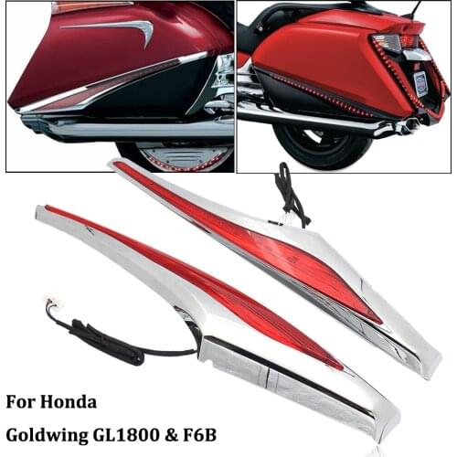For Honda Goldwing GL1800 & F6B 12-15 Motorbike Saddlebag Accent Swoop LED Light Case Signal Lights