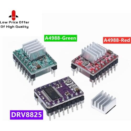 A4988 DRV8825 Stepper Motor Driver With Heat sink 3D Printer Parts StepStick Carrier Reprap RAMPS 1.4 1.5 1.6 MKS GEN V1.4 board