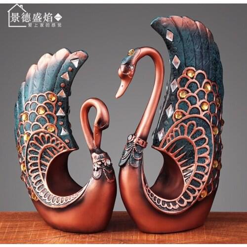 European furnishings, living room, wine cabinet, porch crafts, American modern simple office decoration gift