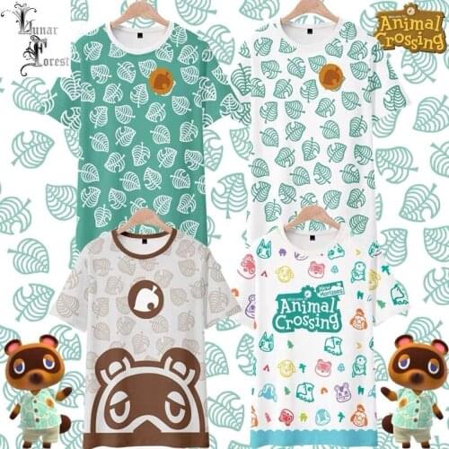 Game Animal Crossing 3D Printing T-shirt Summer Round Neck Short Sleeve Streetwear Trunks Beach Board Pants Running Sports Suit