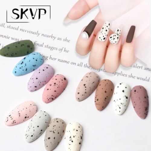 SKVP 8ml Gel Nail Polish Quail Egg Effect Varnishes Base And Top Coat For Nails Art Eggshell Hybrid Design For Gel Polish
