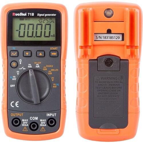 71B Generator Signal Generator Digital Multimeter Thermocouple Current Voltage Portable Analog Transmitter Source Simulator