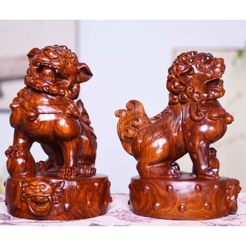 Chrysanthemum pear Woodcarving Carved wooden kirin placed pieces of mahogany carving home town house lucky move exorcist crafts