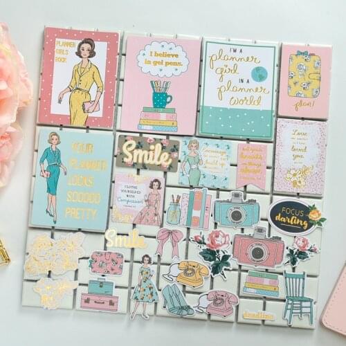 KSCRAFT 25pcs Pretty Lady Cardstock Die Cuts for Scrapbooking Happy Planner/Card Making/Journaling Project